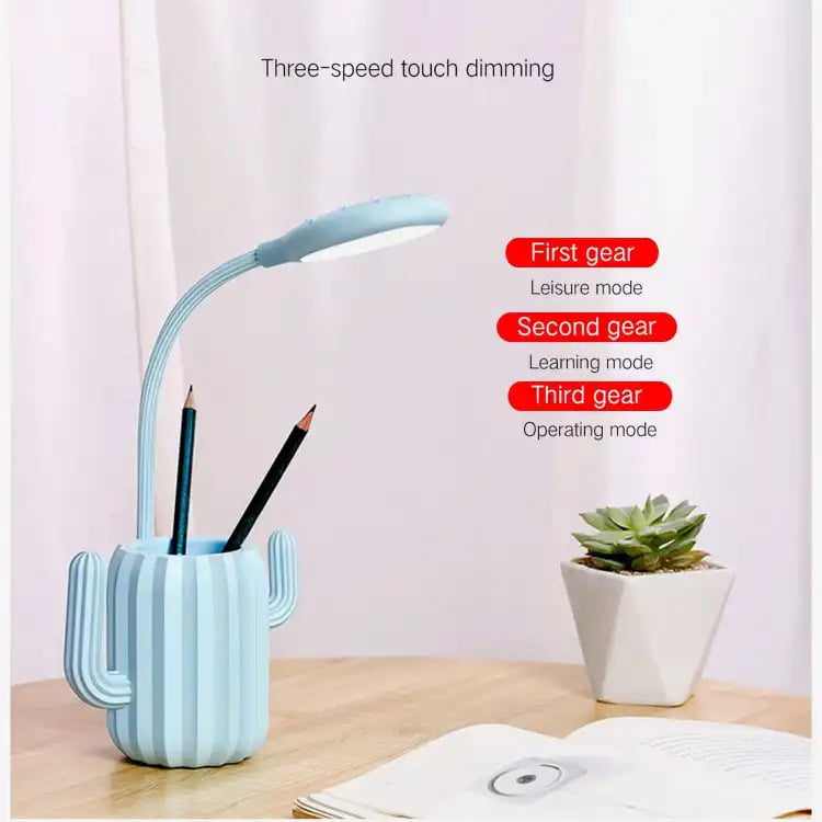Beautiful Cactus Table Lamp Creative Home Novelty Product Pen Holder Storage