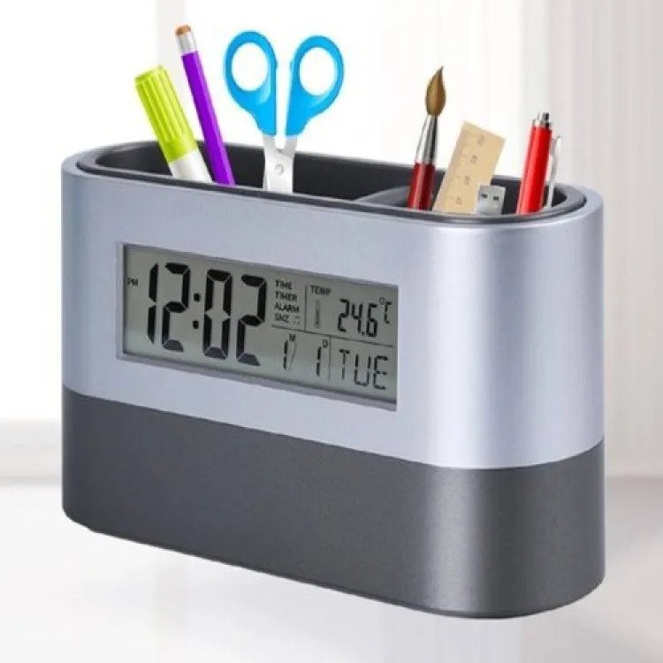 Led Desk Table Clock With Digital Lcd Screen Alarm (Multifunctional) Led Desk Table Clock With Digital Lcd Screen Alarm (Multifunctional)