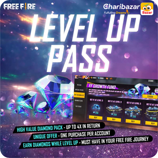 Free Fire Level Up Pass: Free 800 Diamonds